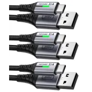 Cables USB C INIU 3x [2m, 2m, 0.5m] para carga rápida