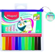 Rotuladores Maped: 12 colores borrables en seco