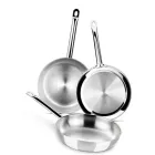 Sartenes profesionales de acero inoxidable 20-24-26 cm (set 3)