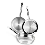 Sartenes profesionales de acero inoxidable 20-24-26 cm (set 3)