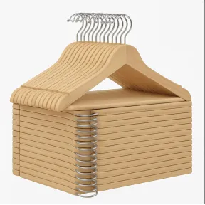 Perchas de madera MSV - Juego de 36 unidades