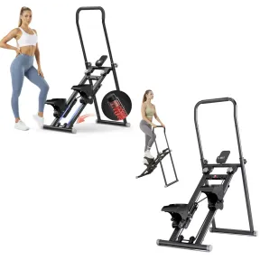 Escaladora Plegable: Manillar Ajustable y Reposapiés 3 Niveles