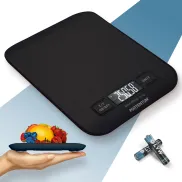 Báscula digital de cocina PORTENTUM 5 kg, pantalla LCD grande