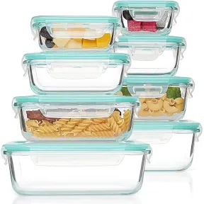 Recipientes de Cristal Herméticos para Alimentos - Set de 8