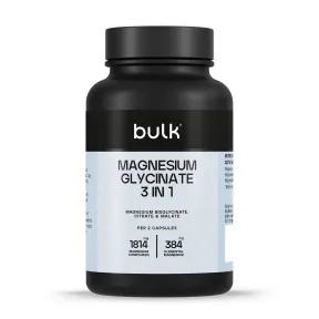 Complejo de Magnesio 3 en 1 900mg (90 cápsulas) - Bisglicinato, Citrato, Malato
