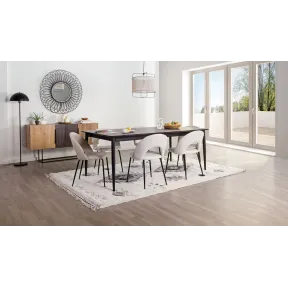 Mesa OLYMPIA extensible marrón para comedor
