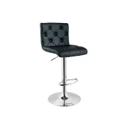 Taburete negro giratorio y ajustable FLIP PU