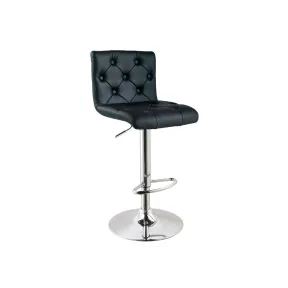Taburete negro giratorio y ajustable FLIP PU