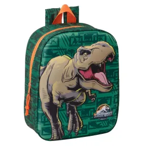 Mochila Safta Jurassic World 3D verde oscuro para guardería