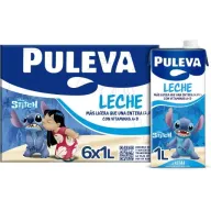 Leche Entera Puleva 6x 1L con Vitaminas A + D