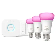 Kit Philips Hue Ambiance E27: 3 bombillas y puente reacondicionado