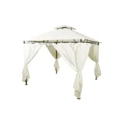 Pérgola beige CIRA 283x300x300 cm para exterior