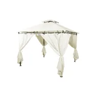 Pérgola beige CIRA 283x300x300 cm para exterior