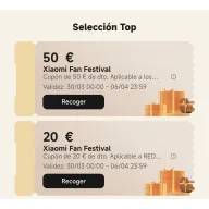 Cupón de 20€ en tienda Xiaomi para móviles de 50€