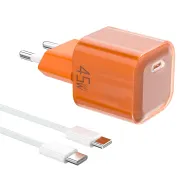 Cargador rápido de 45W USB C con tecnología GaN.