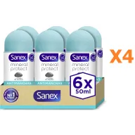 Roll-on Sanex Mineral Protect Pack 6 x 50ml - Anti Manchas Blancas