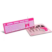 Kit Barbie KANDY: teclado, ratón y alfombrilla KROM