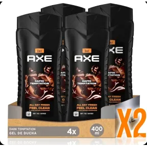 Pack de Gel de Ducha y Champú Axe Dark Temptation 400ml