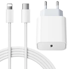 Cargador Blanco 25W con Cable 2M de Carga Rápida