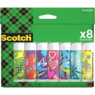 8 Barras de Adhesivo Scotch Permanente Lavable Sin Disolvente