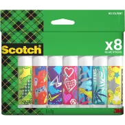 8 Barras de Adhesivo Scotch Permanente Lavable Sin Disolvente