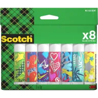 8 Barras de Adhesivo Scotch Permanente Lavable Sin Disolvente