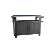 Mueble Barbacoa Grande con Ruedas para Jardín, 207 litros