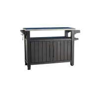 Mueble Barbacoa Grande con Ruedas para Jardín, 207 litros