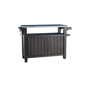 Mueble Barbacoa Grande con Ruedas para Jardín, 207 litros