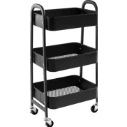 Carro Organizador con Ruedas y 3 Niveles Metálico