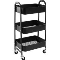 Carro Organizador con Ruedas y 3 Niveles Metálico