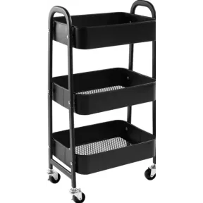 Carro Organizador con Ruedas y 3 Niveles Metálico