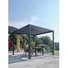 Pérgola negra KONGEMOSE de 3x3x2,36 m