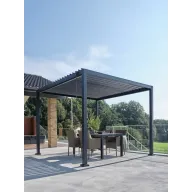 Pérgola negra KONGEMOSE de 3x3x2,36 m