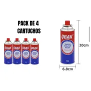 Pack de 4 cartuchos de gas butano