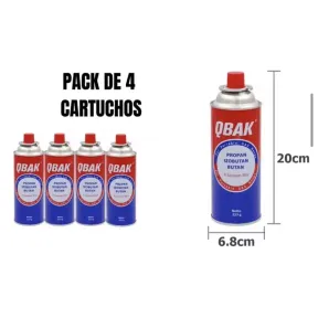 Pack de 4 cartuchos de gas butano