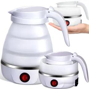 Hervidor Plegable de Silicona 0,6L para Camping y Viajes