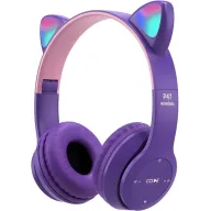 Auriculares Bluetooth LED para niños con diseño de gato