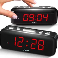 Reloj LED Rojo 24 Horas con Alarmas para Oficina y Dormitorio