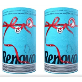 Renova Rollo de Cocina Azul Triple - 2 Unidades Red Label