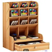 Escritorio: Organizador de madera elegante y funcional