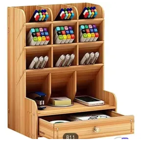 Escritorio: Organizador de madera elegante y funcional