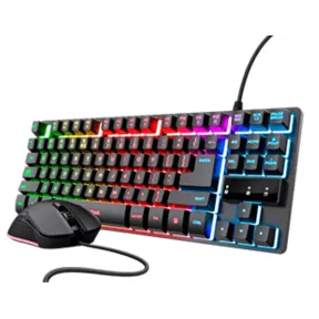 Pack Periféricos: Teclado TKL Negro TRUST GXT 798 + Ratón 2en1
