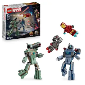 Iron Man y Máquina de Guerra de LEGO Marvel contra Drones