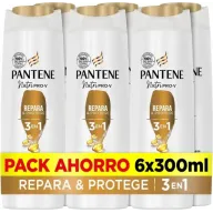 6x Champú, Acondicionador y Tratamiento 3 en 1 Pantene