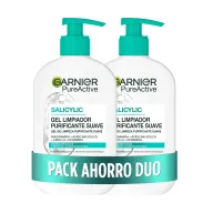 Gel Limpiador Purificante Garnier Pure Active x2 con Ácido Hialurónico