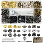 90 Corchetes Metálicos de Doble Tapa en 6 Colores