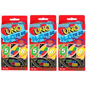 Juego de Cartas UNO H2O To Go - 3 Unidades Resistentes