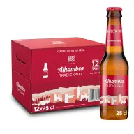 Cerveza Alhambra Tradicional 12 x 250 ml - Total 3000 ml