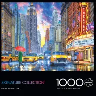 Rompecabezas de 1000 Piezas - Manhattan en un Día Lluvioso